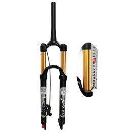 TYXTYX Mountain Bike Fork Travel 130mm MTB Air Suspension Fork 26 / 27.5 / 29 Inch, Rebound Adjust 1-1 / 8" Ultralight 9mm QR Mountain Bike Front Forks (Color : Tapered Remote Lock, Size : 26 inch)