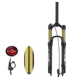 TS TAC-SKY Spares TS TAC-SKY 26 / 27.5 / 29inch Straight / Tapered Tube Bicycle Accessories MTB Air Fork Suspension Bicycle Front Suspension Travel 120mm (Color : Gold, Size : 26 Straight Remote)