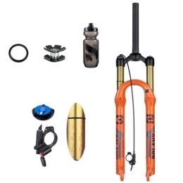 TS TAC-SKY Spares TS TAC-SKY Mountain Bike Forks 27.5 / 29 Inch 120mm Travel Shock Absorption Shockproof Air Pressure Accessories Magnesium Alloy Forks (Color : Orange, Size : 27.5 inch Straight Remote)