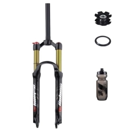 TS TAC-SKY Spares TS TAC-SKY MTB Air Fork Suspension Bicycle Front Suspension Mountain Bike Forks Shock Absorbing Pneumatic 26 / 27.5 / 29 Inch Forks Inch Shock Absorbing Forks (Color : Gold, Size : 26 Straight Manual)