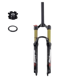 TS TAC-SKY Spares TS TAC-SKY Travel 120mm 26 / 27.5 / 29inch Straight / Tapered Tube Bicycle Accessories MTB Air Fork Suspension Bicycle Front Suspension (Color : Gold, Size : 26 Straight Manual)