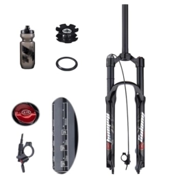 TS TAC-SKY Spares TS TAC-SKY Travel 120mm MTB Air Fork Suspension Bicycle Front Suspension Mountain Bike Forks Shock Pneumatic 26 / 27.5 / 29 Inch Forks (Color : Black, Size : 27.5 Straight Remote)