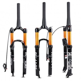 Uioy Mountain Bike Fork Uioy XC Mountain Bike Suspension Fork, 26 / 27.5 / 29 inch MTB Air Front Fork Shock Absorber, 120mm Travel (Color : Tapered Remote, Size : 27.5 inch)