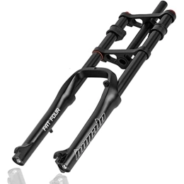 UKALOU Mountain Bike Fork UKALOU 20 * 4.0 Bike Fat Fork Snow Beach Bike Fat Fork Fat Tire Fork Air Suspension Fork Double Shoulder 1-1 / 8" Disc Brake Travel 110mm Adjustable Rebound For XC MTB