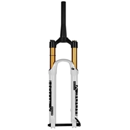 UKALOU Mountain Bike Fork UKALOU 26 / 27.5 / 29 Bike Suspension Fork 34mm Stanchions Thread-Less Tapered Steerer 120mm Travel MTB Air Fork Damping Rebound Adjustment (Color : Manual, Size : 27.5'')