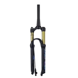 UKALOU Mountain Bike Fork UKALOU 26 27.5 29 Inch MTB Air Suspension Fork Travel 100mm Rebound Adjust Mountain Bike Forks 1-1 / 2" Tapered Tube Disc Brake QR 9mm Line Control Magnesium +Aluminum Alloy