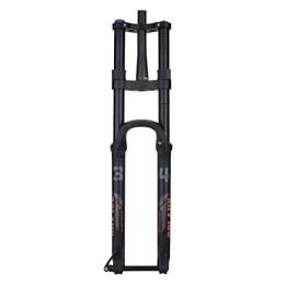 UKALOU Mountain Bike Fork UKALOU DH MTB Air Fork 26 / 27.5 / 29 Inch Mountain Bike Suspension Fork 160mm Travel Double Shoulder Thru Axle Fork 15 * 110mm Rebound Adjustable Tapered Fork HL (Color : Black, Size : 29'')