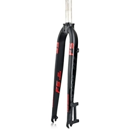 UKALOU Mountain Bike Fork UKALOU Mountain Bike Rigid Fork 26 / 27.5 / 29'' Bicycle MTB Rigid Forks Ultralight Aluminum Alloy Rigid Fork Disc Brake 1-1 / 8 QR 9mm 872g (Color : Red, Size : 26'')