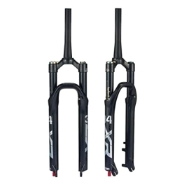 UKALOU Mountain Bike Fork UKALOU MTB Air Fork 26 / 27.5 / 29'' Mountain Bike Suspension Forks Travel 100mm 1-1 / 2 Tapered Fork Rebound Adjustable Manual Lockout QR 9mm (Color : Black, Size : 27.5'')