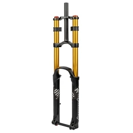 UKALOU Mountain Bike Fork UKALOU MTB Bike Downhill Fork 27.5 Inch 29 ER, Aluminum Alloy Double Shoulder 28.6mm Straight Tube Bike Cycling Steerer Threadless 110 * 15MM For DH / AM Travel 160mm