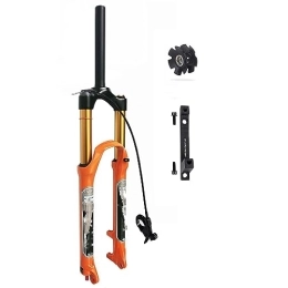 MabsSi Spares Ultralight Alloy MTB Air Fork 26 27.5 29 Inch Travel 140mm Orange, Mountain Bike Front ForkRebound Adjust Suspension(Size:27.5 INCH, Color:TAPERED REMOTE LOCKOUT)