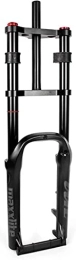 UPPVTE Spares UPPVTE 20 / 26in Air MTB Suspension Fork, Bike Air Fat Fork Straight Tube 1-1 / 8" Aluminum Alloy Travel 140mm QR 9mm Disc Brake Fit 4.0" Tire Forks (Color : Black, Size : 26 Inch)