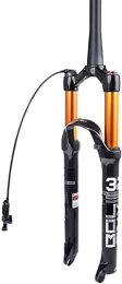 UPPVTE Spares UPPVTE 26 / 27.5 / 29In MTB Bike Front Forks, 1-1 / 2" Remote Lockout Air MTB Fork 39.8mm QR 9mm Travel 100mm Disc Brake for 1.5-2.45" Tires Forks (Color : Black, Size : 27.5 inch)
