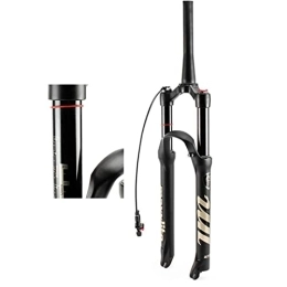 UPPVTE Spares UPPVTE 26 / 27.5 / 29inch Air Mountain Bike Suspension Forks, Rebound Adjustment 9mm Axle 120mm Travel With Scale Magnesium Alloy Bike Fork Forks (Color : Tapered Remote Lock, Size : 29inch)