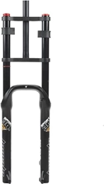 UPPVTE Spares UPPVTE 26" 4.0" Double Shoulder Fat Fork, Travel 170mm Rebound Adjustment Fat Bicycle Air Fork MTB Bike 1-1 / 8" QR 9x135 mm Magnesium Alloy Forks (Color : Black, Size : 26inch)