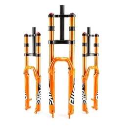UPPVTE Spares UPPVTE 27.5 / 29in Air Mountain Bike Suspension Forks, Lightweight Alloy 1-1 / 8" Double Shoulder Quick Release Air Fork 150mm Travel Forks (Color : Orange, Size : 27.5inch)