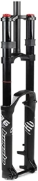 UPPVTE Mountain Bike Fork UPPVTE 27.5 / 29in Mountain Bike Double Shoulder Front Fork, DH AM Downhill Soft Tail Suspension Air Thru Axle 110 * 15MM 1-1 / 8" Travel 160mm Forks (Color : Black, Size : 29inch)