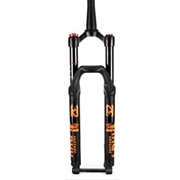 UPPVTE Spares UPPVTE Air Mountain Bike Suspension Forks, 140mm Travel Ultralight Aluminum Alloy 15 * 100mm Disc Brake MTB Bike Front Fork 1-1 / 2" Forks (Color : Black Manual Lock, Size : 29inch)