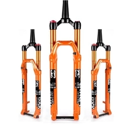 UPPVTE Spares UPPVTE Air Mountain Bike Suspension Forks, 27.5 / 29in Ultralight Aluminum Alloy 140mm Travel with Scale 1-1 / 2" Rebound Adjustment Forks (Color : Orange, Size : 29inch)