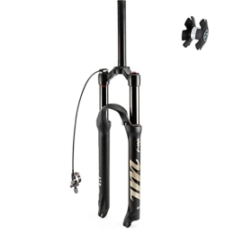 UPPVTE Spares UPPVTE Bike Air Front Forks, 26 / 27.5 / 29" With Scale 120mm Travel Ultralight Gas Shock Absorber Magnesium Alloy Mountain Bike Fork Forks (Color : Straight Remote Lock, Size : 27.5inch)