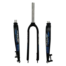 UPPVTE Spares UPPVTE Carbon Fiber Front Fork, 26 / 27.5 / 29inch Straight Tube Aluminum Alloy Hard Fork Disc Brake 9mm Quick Release Bike Accessories (Color : Black blue, Size : 27.5inch)