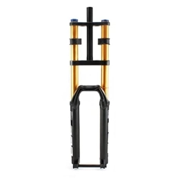 UPPVTE Spares UPPVTE Double Shoulder Mountain Bike Suspension Fork, 27.5 / 29inch Rebound Adjustment 170mm Travel 15 * 110mm Air Fork 36mm Tubes Forks (Color : Gold, Size : 27.5inch)