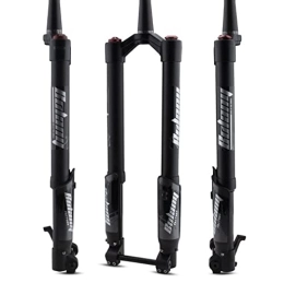 UPPVTE Spares UPPVTE Downhill Mountain Bike Suspension Fork, DH Inverted Air Fork Travel 150mm Adjustable Rebound Tapered Front Fork Thru Axle 15x110mm Forks (Color : Black-Tapered tube, Size : Manual)