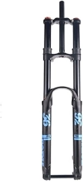 UPPVTE Spares UPPVTE Mountain Bike 26 27.5 29In Double Shoulder Forks, 20x110mm Thru Axle Air Suspension Fork Disc Brake Shock Absorber 160mm Travel Forks (Color : Blue, Size : 26inch)