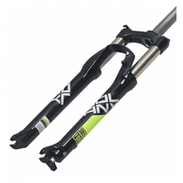 UPPVTE Spares UPPVTE Mountain Bike Air Suspension Fork, 24 Inch Shoulder Control Stroke 100mm Disc Brakes Bicycle Accessories Mechanical Fork (Color : Black Green, Size : 24inch)