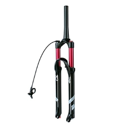 UPPVTE Spares UPPVTE Mountain Bike Air Suspension Fork, Stroke 120mm Remote Lock (RL) 26 / 27.5 / 29 Inch Rebound Adjustment Cone Tube QR 9mm For 1.5-2.45" Tire (Color : Cone tube RL, Size : 29inch)