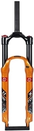 UPPVTE Spares UPPVTE Mountain Bike Suspension Forks 26 / 27.5inch, 1-1 / 8" Aluminum Alloy Shoulder Control Disc Brake Damping Adjustment Travel 100mm Air Fork Forks (Color : Orange, Size : 27.5inch)
