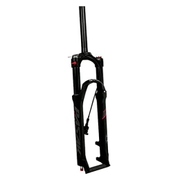 UPPVTE Mountain Bike Fork UPPVTE MTB Air Fork, Remote Lockout 26 / 27.5 / 29 Inch Suspension Fork Travel 100mm Disc Brake Damping Adjustment For Bicycle Accessories (Color : Mill sand black, Size : 27.5inch)