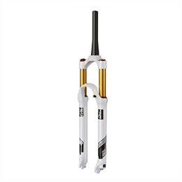 UPPVTE Spares UPPVTE MTB Bicycle Air Front Fork 26 / 27.5 / 29 Inch, Stroke 130mm Ultralight Alloy Cone Tube (HL / RL) Rebound Adjustment QR 9mm White (Color : Cone tube HL, Size : 29inch)