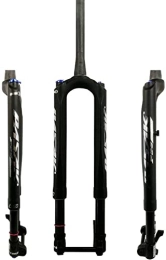 UPPVTE Mountain Bike Fork UPPVTE MTB Bicycle Carbon Fork27.5 29", Mountain Bike Air Thru Axle15MM*100mm Predictive Steering Suspension Oil and Gas Fork Forks (Color : Black, Size : 27.5 inch)