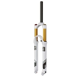 UPPVTE Spares UPPVTE MTB Bicycle Suspension Fork 26 / 27.5 / 29 Inch 100mm Travel Rebound Adjust Ultralight Bicycle Forks QR 9mm White (Size : 26inch)