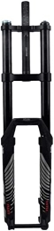 UPPVTE Spares UPPVTE MTB Bike Air Suspension Fork 27.5 29In, Double Shoulder Downhill Fork Rebound Adjust 1-1 / 8" Thru Axle 15mm Travel 160mm Disc Brake Forks (Color : Black, Size : 27.5 inch)