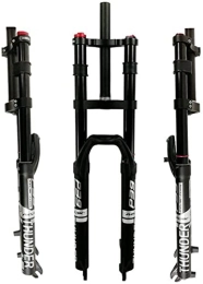 UPPVTE Spares UPPVTE MTB Bike Front Forks 27.5 / 29In, Double Shoulder Air Bicycle Suspension Fork 1-1 / 8" HL Front Fork QR 9mm Travel 140mm Disc Brakes Forks (Color : Black Silver, Size : 29 inch)