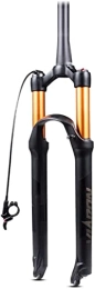 UPVPTK Spares UPVPTK 26 / 27.5 / 29'' Bike Suspension Forks, 1-1 / 2" MTB Ultralight Front Fork Disc Brake Air Fork Damping Adjust 100mm Travel QR 9mm Forks (Color : Gold Rl, Size : 26'')