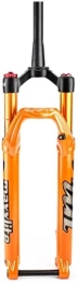 UPVPTK Spares UPVPTK 26 / 27.5 / 29In Bike Air Suspension Fork, 1-1 / 2" Thru Axle 15mm MTB Shock Absorber Disc Brake Bicycle Front Fork 100mm Travel Forks (Color : Orange Hl, Size : 27.5'')
