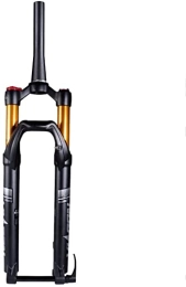 UPVPTK Mountain Bike Fork UPVPTK 26 / 27.5 / 29Inch Mountain Bike Suspension Fork, 15mm Thru Axle Downhill MTB Air Forks 1-1 / 2" Disc Brake 100mm Travel Unisex 1850g Forks (Color : Shoulder control, Size : 27.5'')