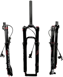 UPVPTK Spares UPVPTK 26 / 27.5 / 29Inch MTB Bicycle Suspension Forks, Air Shock Absorber Disc Brake Fork Straight 1-1 / 8" Travel 105mm RL for XC / AM / FR Forks (Color : Bright Black, Size : 27.5inch)