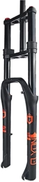 UPVPTK Spares UPVPTK 26" MTB Disc Brake E-Bike Front Fork, Bike 1-1 / 8" Bicycle Suspension Fork 170mm Travel Air Damping for 4.0" Fat Tire QR ATB / BMX Forks (Color : Black, Size : 26inch)