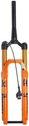 UPVPTK Mountain Bike Fork UPVPTK 27.5" 29In Bike Air Suspension Fork, 1-1 / 2" MTB Shock Absorber 120mm Travel Thru Axle 15mm Disc Brake Fork RL with Damping Adjust Forks (Color : Orange, Size : 29'')