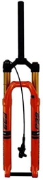 UPVPTK Mountain Bike Fork UPVPTK 27.5" / 29inch Bicycles Suspension Fork, DH Air Fork Disc Brake 15mm Through Axle Magnesium Travel 105mm 1-1 / 8" for Mountain Bike / XC Forks (Color : Orange, Size : 29inch)