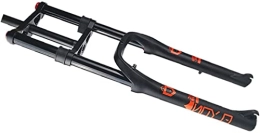 UPVPTK Spares UPVPTK Cycling BMX E-Bike Suspension Fork, 26x4.0In Bicycle Fork Fat Forks MTB / ATV Air Disc Brake Damping Adjustment 160mm Travel QR Forks (Color : Black, Size : 26")