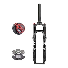 VPPV Mountain Bike Fork VPPV 27.5 Inch MTB Bike Forks, Straight Tube Remote Lock 29 ”Mountain Suspension Shock Absorber Fork Travel 120mm (Color : Tapered tube, Size : 27.5 inch)