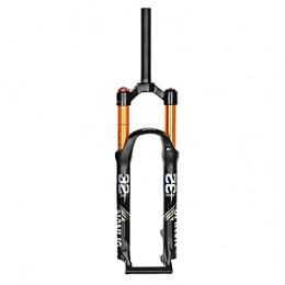 VPPV Spares VPPV Bicycle Air MTB Front Fork 26 27.5 29 Inch, Aluminum Alloy 1-1 / 8" Mountain Bike Suspension Forks QR 9mm 120mm Travel Black (Color : Straight Manual, Size : 27.5 ER)
