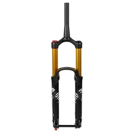 VPPV Spares VPPV MTB Fork 27.5 29, Aluminum Alloy 1-1 / 2 ” Tapered Tube Steerer Rebound Adjust Mountain Bike DH / AM Fork Travel 180mm (Color : Gold)