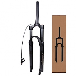 VPPV Spares VPPV MTB Front Suspension Forks 26 Inch 27.5”29ER, Tapered Tube 1 / 1-2”Remote Control Double Air Chamber Fork 120mm (Color : Black, Size : 27.5 inches)