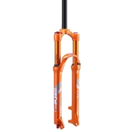 VPPV Spares VPPV MTB Suspension Forks 26 Inch, Mountain Bike Gas Fork 1-1 / 8" 27.5" MTB Bumper Unisex's Damping Adjustment Travel 120mm (Color : Orange, Size : 27.5 inch)